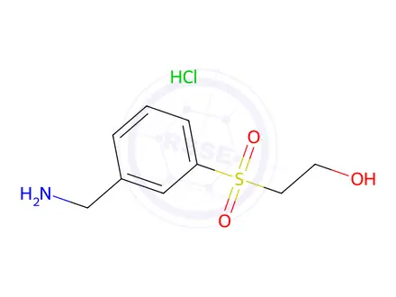 Chemical structure of 2-((3-(Aminomethyl)phenyl)sulfonyl)ethan-1-ol hydrochloride