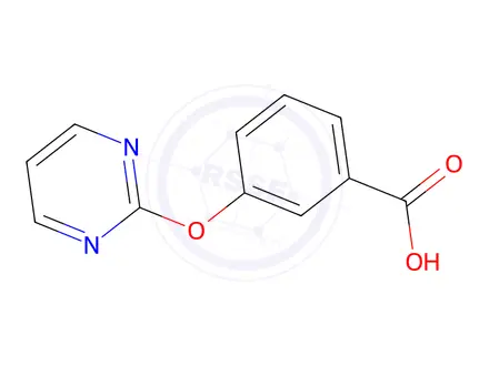 Chemical structure of 3-(2-Pyrimidinyloxy)benzenecarboxylic Acid