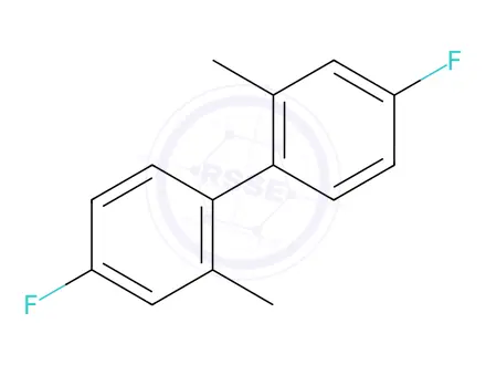 Chemical structure of 4,4'-difluoro-2,2'-dimethyl-1,1'-biphenyl