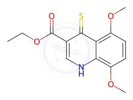 Chemical structure of Ethyl 5,8-dimethoxy-4-thioxo-1,4-dihydroquinoline-3-carboxylate
