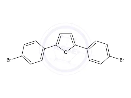 Chemical structure of 2,5-Bis(4-bromophenyl)furan