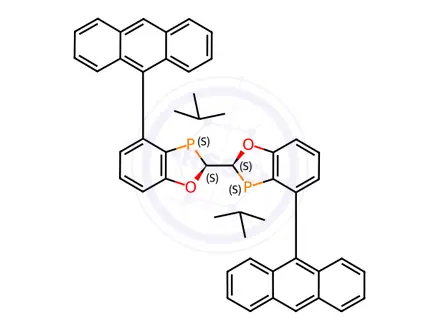 Chemical structure of (2S,2'S,3S,3'S)-4,4'-di(anth racen-9-yl)-3,3'-di-tert-but yl-2,2',3,3'-tetrahydro-2,2'-bibenzo[d][1,3]oxaphosph ole