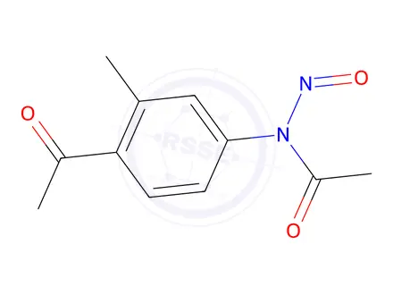 Chemical structure of N-(4-acetyl-3-methylphenyl)-N-nitrosoacetamide