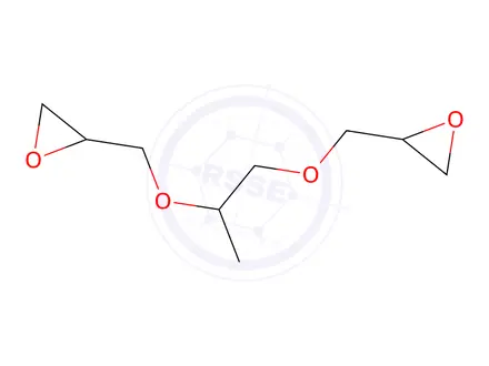 Chemical structure of Poly(oxy(methyl-1,2-ethanediyl)), alpha-(2-oxiranylmethyl)-omega-(2-oxiranylmethoxy)-