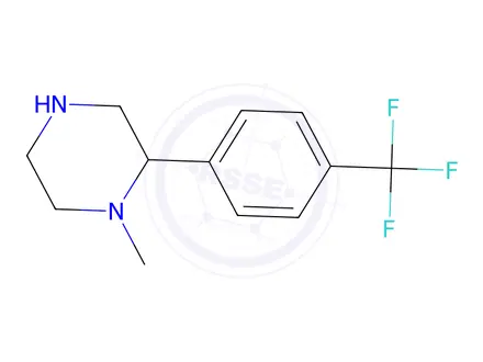 Chemical structure of 1-Methyl-2-(4-(trifluoromethyl)phenyl)piperazine