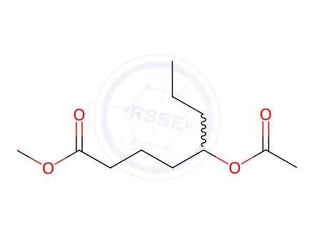 Chemical structure of 5-(Acetyloxy)octanoic acid methyl ester