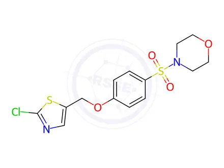 Chemical structure of (2-chloro-1,3-thiazol-5-yl)methyl 4-(morpholinosulfonyl)phenyl ether