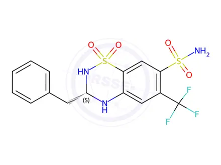 Chemical structure of (S)-Bendroflumethiazide