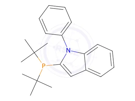Chemical structure of 2-(DI-TERT-BUTYLPHOSPHINO)-1-PHENYLINDOLE;CATACXIUM(R) PINTB;N-PHENYL-2-(DI-T-BUTYLPHOSPHINO)INDOL;N-PHENYL-2-(DI-TERT-BUTYLPHOSPHINO)INDOLE;N-PHENYLINDOL-2-YL-DI-TERT-BUTYLPHOSPHI