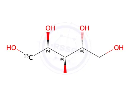 Chemical structure of D-Arabinitol-1-13C