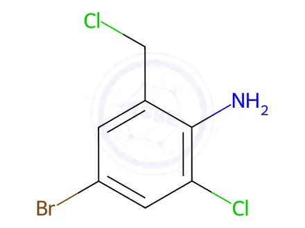 Chemical structure of 4-bromo-2-chloro-6-(chloromethyl)aniline