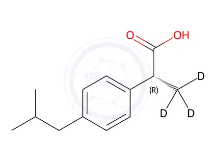 Chemical structure of (R)-Ibuprofen-d3