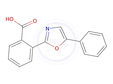 Chemical structure of 2-(5-Phenyl-1,3-oxazol-2-yl)benzoic Acid
