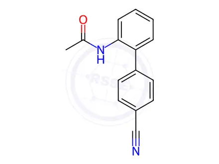 Chemical structure of N-(4'-Cyano[1,1'-biphenyl]-2-yl)acetamide