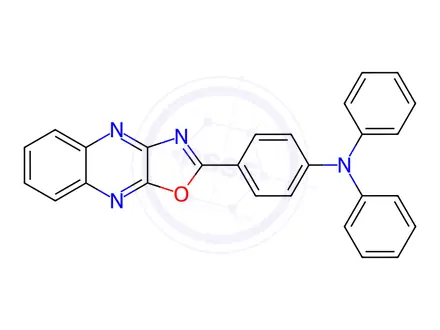 Chemical structure of 4-(Oxazolo[4,5-b]quinoxalin-2-yl)-N,N-diphenylaniline