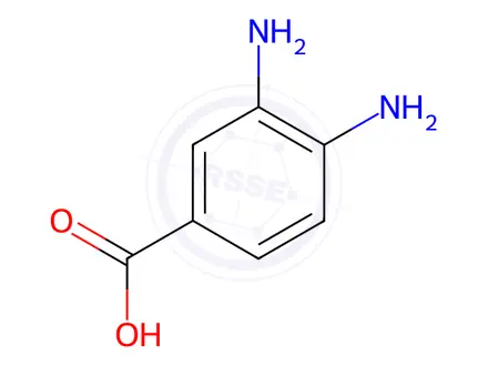 Chemical structure of 3,4-Diaminobenzoic acid