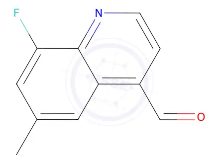Chemical structure of 8-Fluoro-6-methylquinoline-4-carbaldehyde