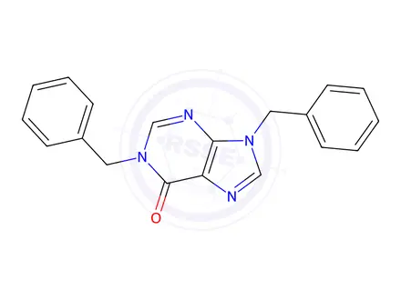 Chemical structure of 1,9-Dibenzyl-1,9-dihydro-6H-purin-6-one