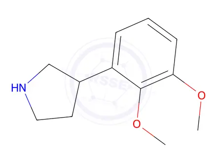 Chemical structure of 3-(2,3-Dimethoxyphenyl)pyrrolidine Hydrochloride