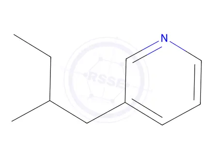 Chemical structure of Pyridine, 3-(2-methylbutyl)-(6CI)