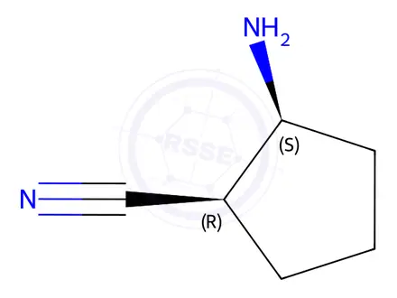 Chemical structure of cis-2-Aminocyclopentanecarbonitrile