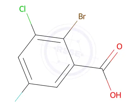 Chemical structure of 2-Bromo-3-chloro-5-fluorobenzoic acid