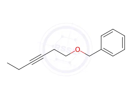 Chemical structure of Benzene, [(3-hexyn-1-yloxy)methyl]-