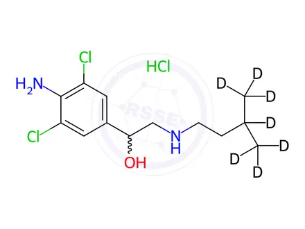 Chemical structure of Clenisopenterol Hydrochloride-d7
