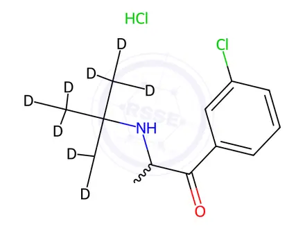 Chemical structure of Bupropion-[D9] hydrochloride
