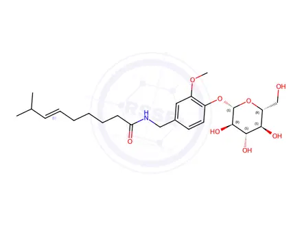 Chemical structure of Capsaicin beta-D-Glucopyranoside
