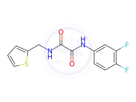 Chemical structure of N1-(3,4-Difluorophenyl)-N2-(thiophen-2-ylmethyl)oxalamide