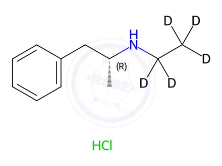 Chemical structure of (R)-N-Ethyl Amphetamine-d5 Hydrochloride