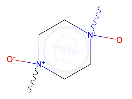 Chemical structure of Piperazine, 1,4-dimethyl-, 1,4-dioxide (9CI)