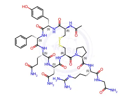 Chemical structure of Vasopressin Impurity 3 (N-Acetyl Vasopressin)