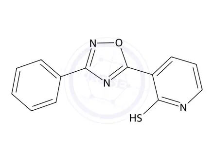 Chemical structure of 3-(3-Phenyl-1,2,4-oxadiazol-5-yl)pyridine-2-thiol