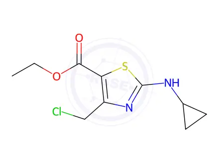 Chemical structure of Ethyl 4-(chloromethyl)-2-(cyclopropylimino)-2,3-dihydrothiazole-5-carboxylate