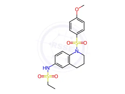 Chemical structure of N-(1-((4-Methoxyphenyl)sulfonyl)-1,2,3,4-tetrahydroquinolin-6-yl)ethanesulfonamide
