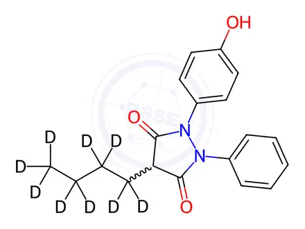 Chemical structure of Oxyphenbutazone-d9
