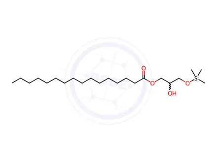 Chemical structure of Hexadecanoic Acid 2-Hydroxy-3-[(trimethylsilyl)oxy]propyl Ester