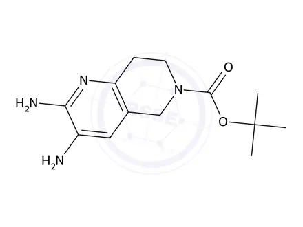 Chemical structure of tert-Butyl 2,3-diamino-7,8-dihydro-1,6-naphthyridine-6(5H)-carboxylate