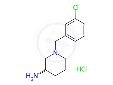 Chemical structure of 1-(3-Chlorobenzyl)piperidin-3-amine hydrochloride