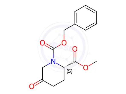 Chemical structure of 1-benzyl 2-methyl (2S)-5-oxopiperidine-1,2-dicarboxylate