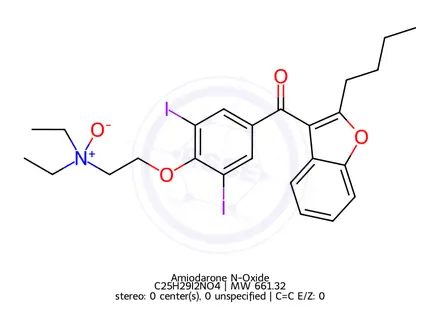 Chemical structure of Amiodarone N-Oxide