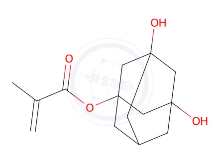 Chemical structure of 3,5-Dihydroxyadamantan-1-yl methacrylate