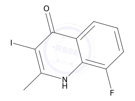 Chemical structure of 8-Fluoro-3-iodo-2-methylquinolin-4(1H)-one