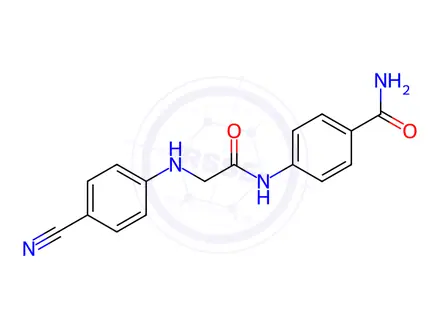 Chemical structure of 4-(2-((4-Cyanophenyl)amino)acetamido)benzamide