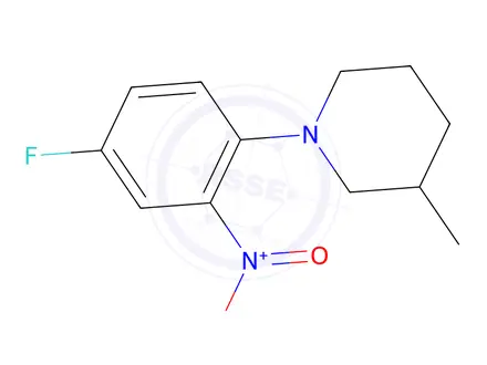Chemical structure of 1-(4-Fluoro-2-nitrophenyl)-3-methylpiperidine