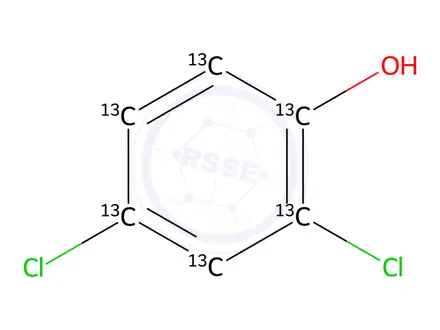 Chemical structure of [U-Ring-13C6]-2,4-Dichlorophenol
