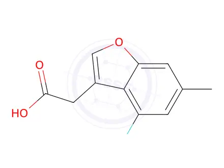 Chemical structure of 2-(4-Fluoro-6-methylbenzofuran-3-yl)acetic acid