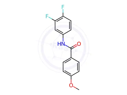 Chemical structure of N-(3,4-difluorophenyl)-4-methoxybenzamide